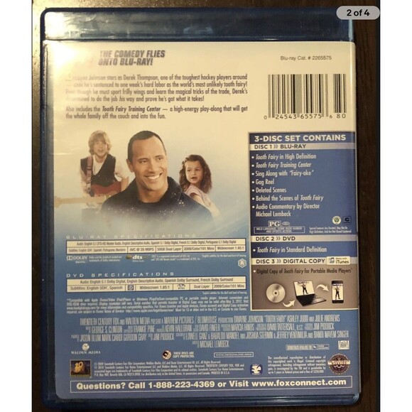 Dwayne "The Rock" Johnson 3 Movie Blu-ray Lot Hercules Faster Tooth Fairy Action - Picture 11 of 13